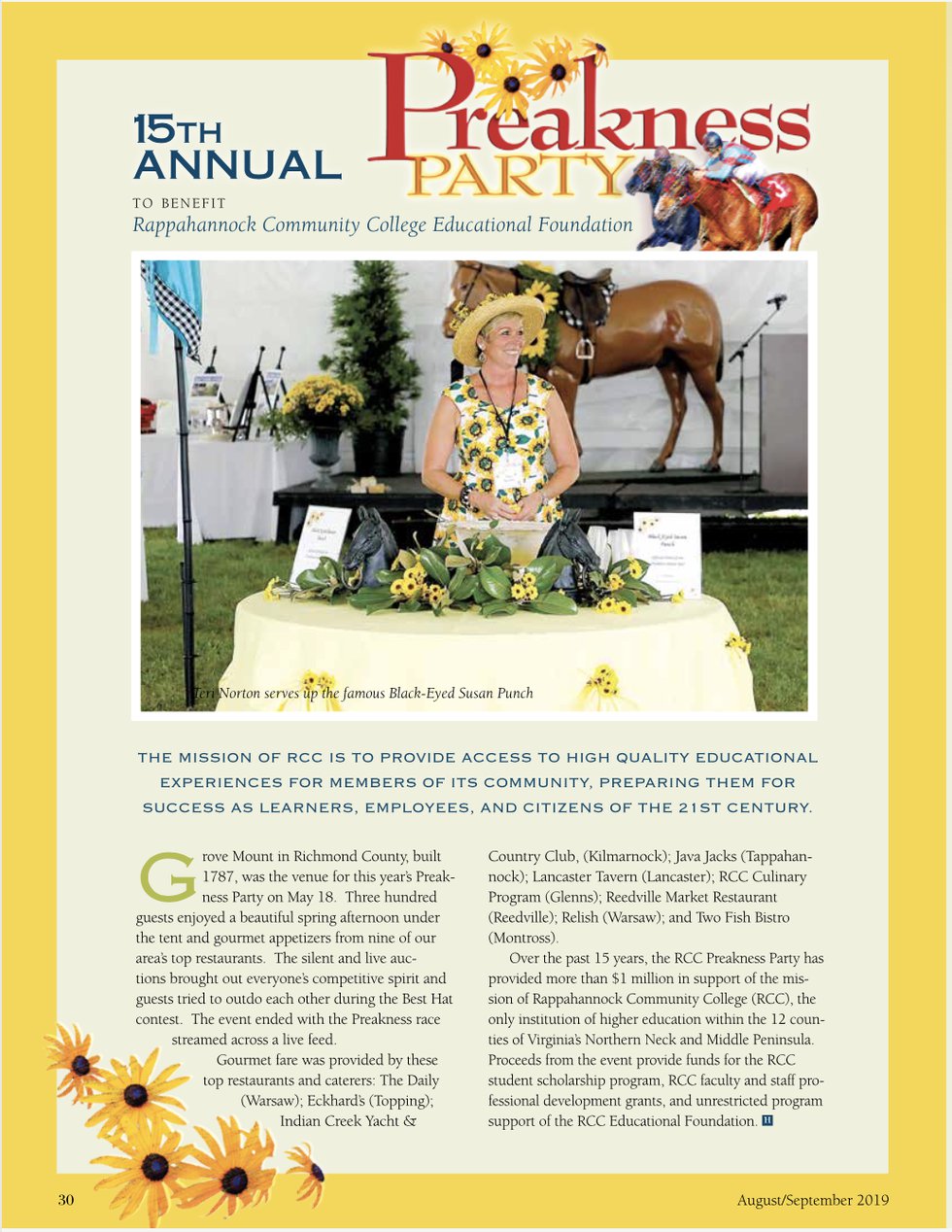 15th Annual Preakness Party to Benefit Rappahannock Community College Educational Foundation